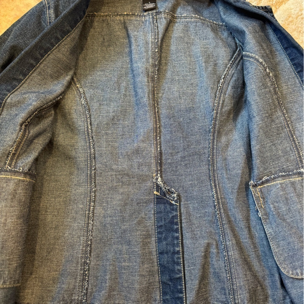 🟠 Outer Edge Women's Blue Denim Jacket Size Small - Picture 4 of 5